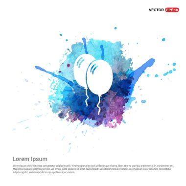 Balonlar düz simgesi 