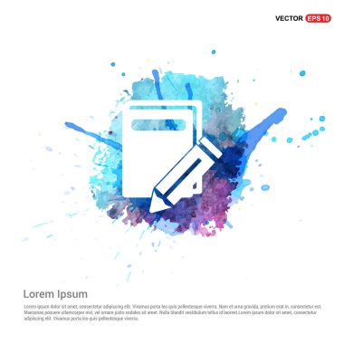 defter kalem düz simgesi ile