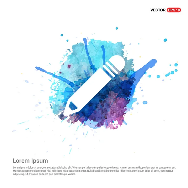 Water pencil icon — Stock Vector