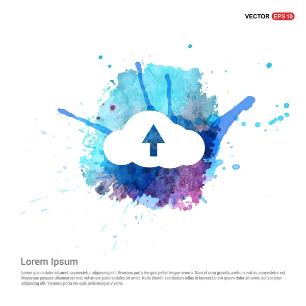 Icône bouton Cloud — Image vectorielle