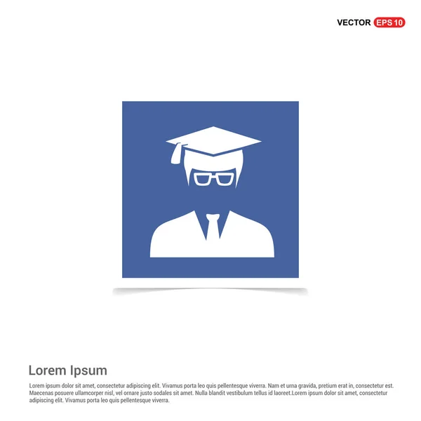 Estudiante graduado icono — Vector de stock