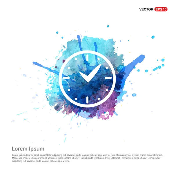 Reloj icono de agua — Vector de stock