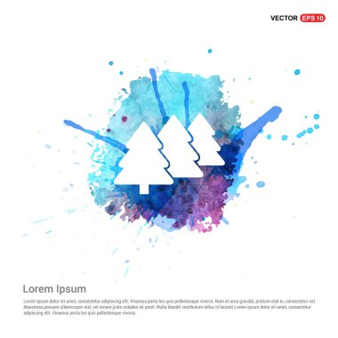 Noel ağaçları düz simgesi 