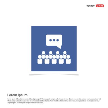 Konuşma balonu düz simgesinin 