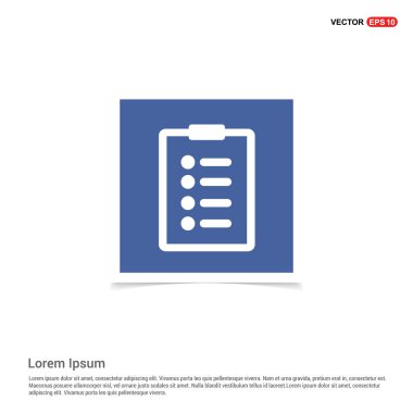 Denetim listesi düz simgesi 