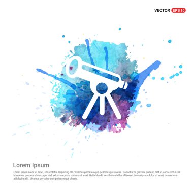 Teleskop düz simgesi 