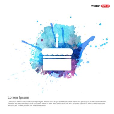 Doğum günü pastası düz simgesi 