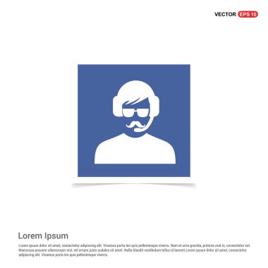 Arama Merkezi düz simgesi 