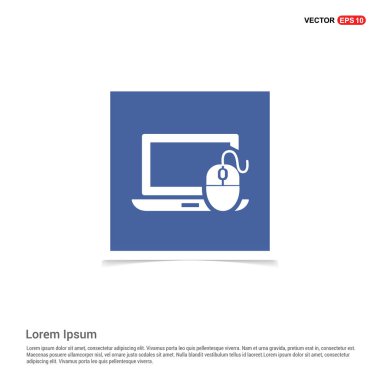 dizüstü bilgisayar ve fare simgesi