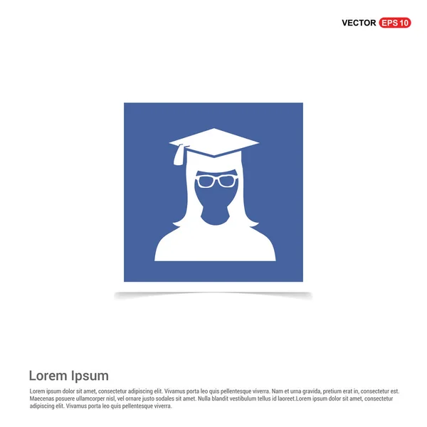 Estudiante graduado icono — Vector de stock