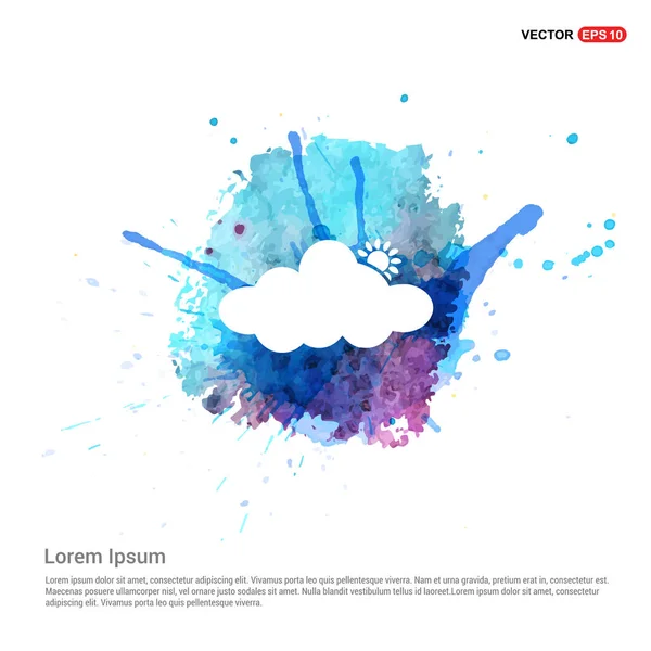 Zon en cloud weerpictogram — Stockvector