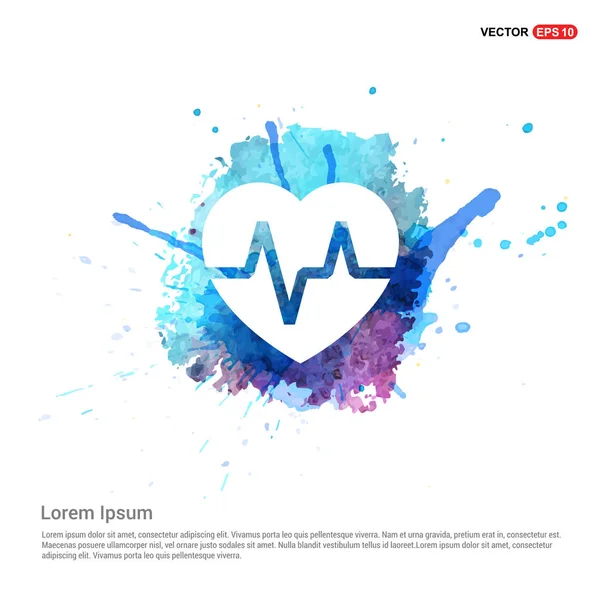 Hart cardiogram icoon — Stockvector