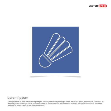 Badminton düz simgesi