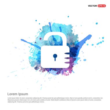 düz asma kilit simgesi