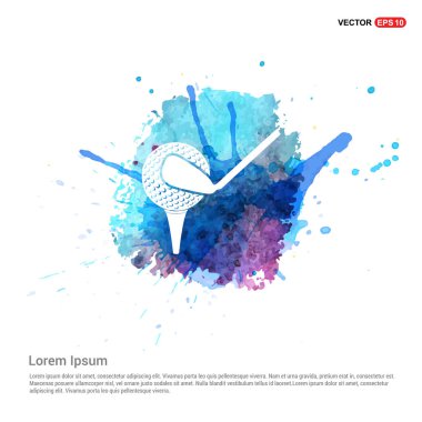 Golf topu logo simge