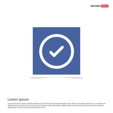 Tamam düğme düz simgesi