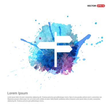 yön tabelası düz simgesi