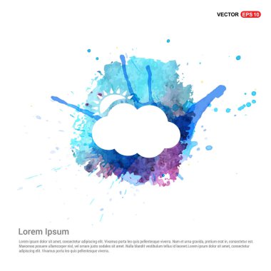 Güneş ve bulut hava simgesi  