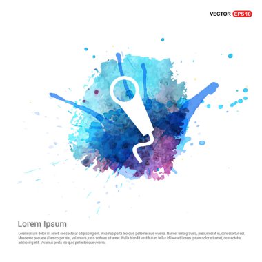 mikrofon düz simgesi