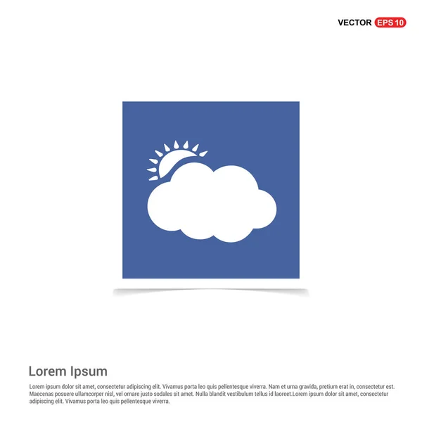 Sol och moln väder ikon — Stock vektor