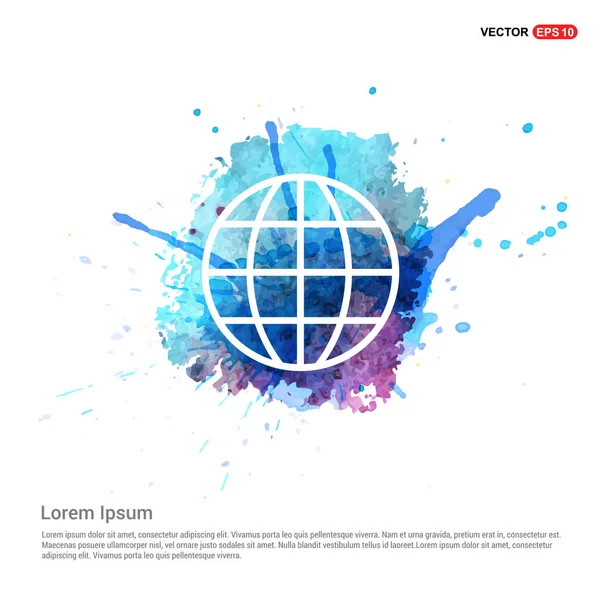 Ikon globe dunia - Stok Vektor
