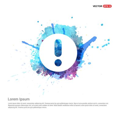 dikkat işareti düz simgesi