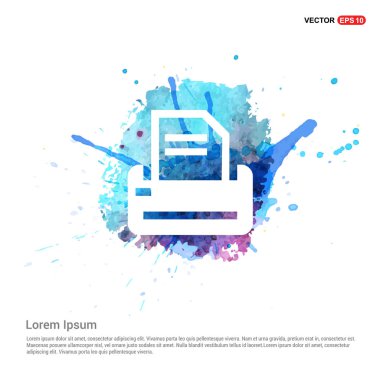 Yazıcı düz simgesi 