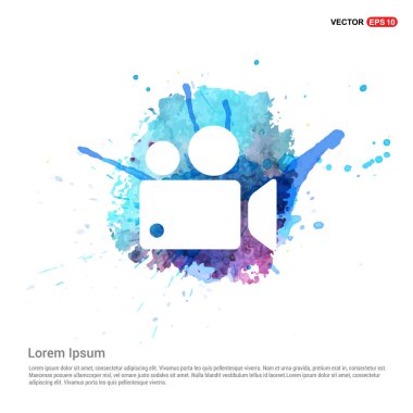 video kamera düz simgesi 