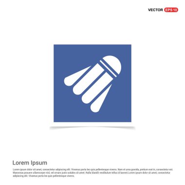 Badminton düz simgesi 