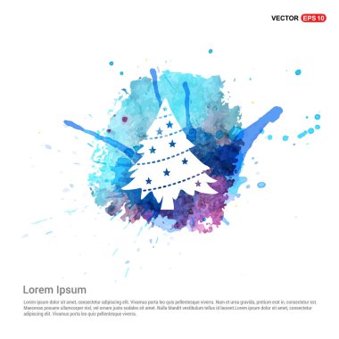 Noel ağacı düz simgesi 