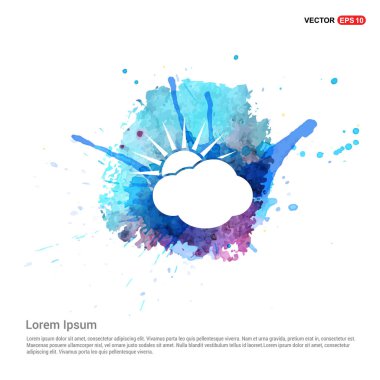 Güneş ve bulut hava simgesi  