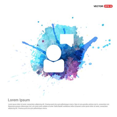 adam ve konuşma balonu simgesinin 