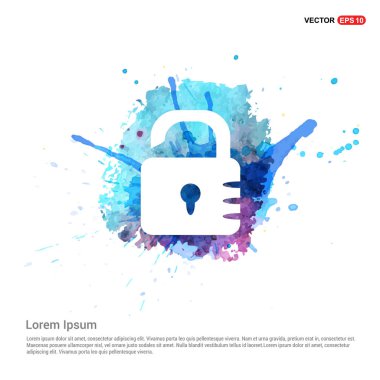 düz asma kilit simgesi