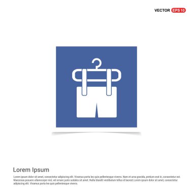 Askı elbise düz simgesiyle