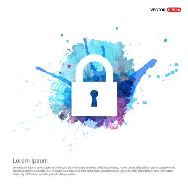 düz asma kilit simgesi