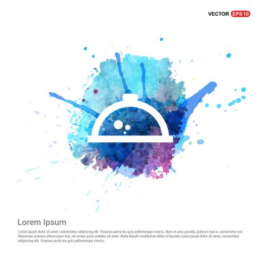 Restoran yemek düz simgesi