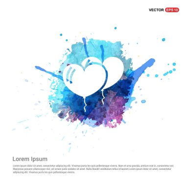 Balonlar düz simgesi