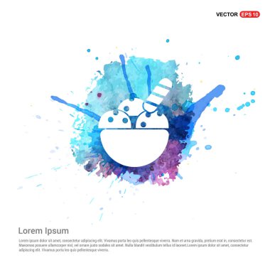 dondurma düz simgesiyle kase