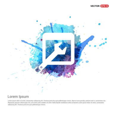 Onarım aracı düz simgesi