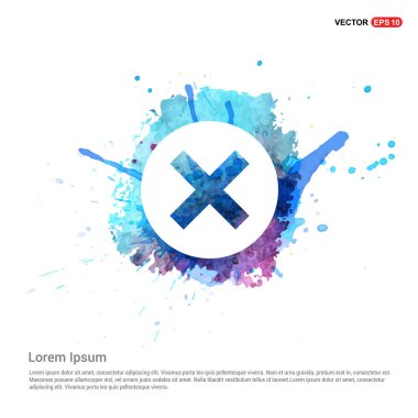 işareti düz simgesi kapatın