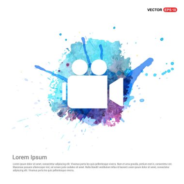 video kamera düz simgesi 