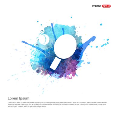 Tenis roket düz simgesi