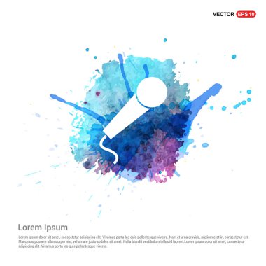 mikrofon düz simgesi