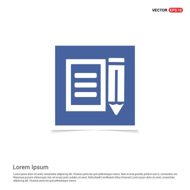 belge ile kalem düz simgesi