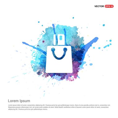 alışveriş poşeti düz simgesi