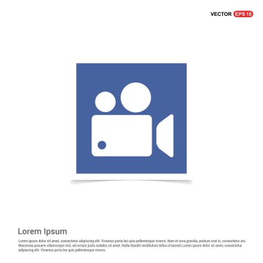 video kamera düz simgesi 