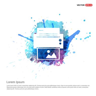 Yazıcı düz simgesi