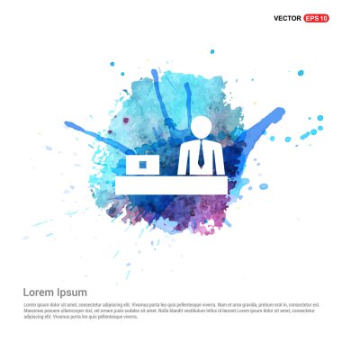 Resepsiyon düz simgesi