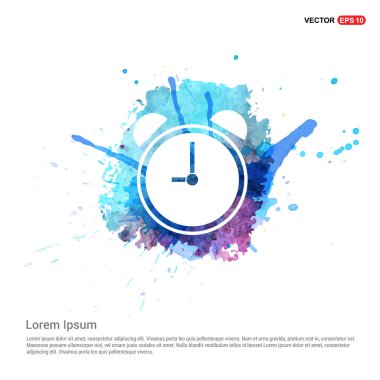 Alarm saati düz simgesi