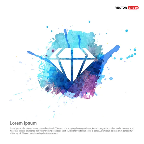 Diamant Platte Icoon — Stockvector